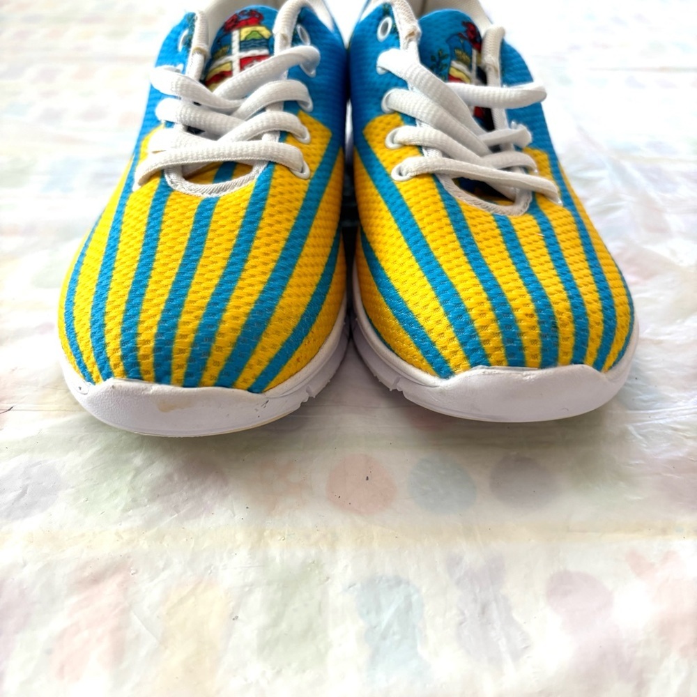 NWOT Aruba Special Sneakers Blue and Yellow Athletic Sneakers SZ 6 - Picture 5 of 13